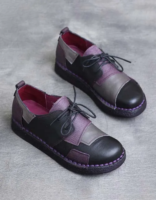 Soft Leather Comfortable Handmade Retro Flat Shoes 35-43