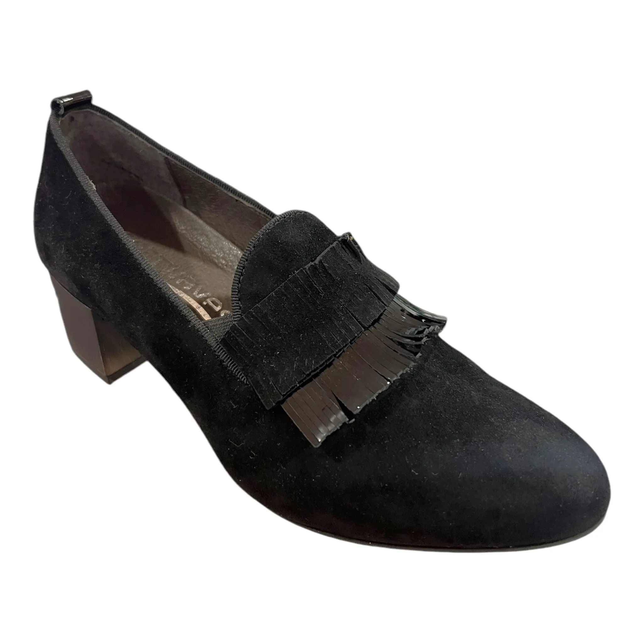 SOFTWAVES 75902 Black Leather & Suede Flats