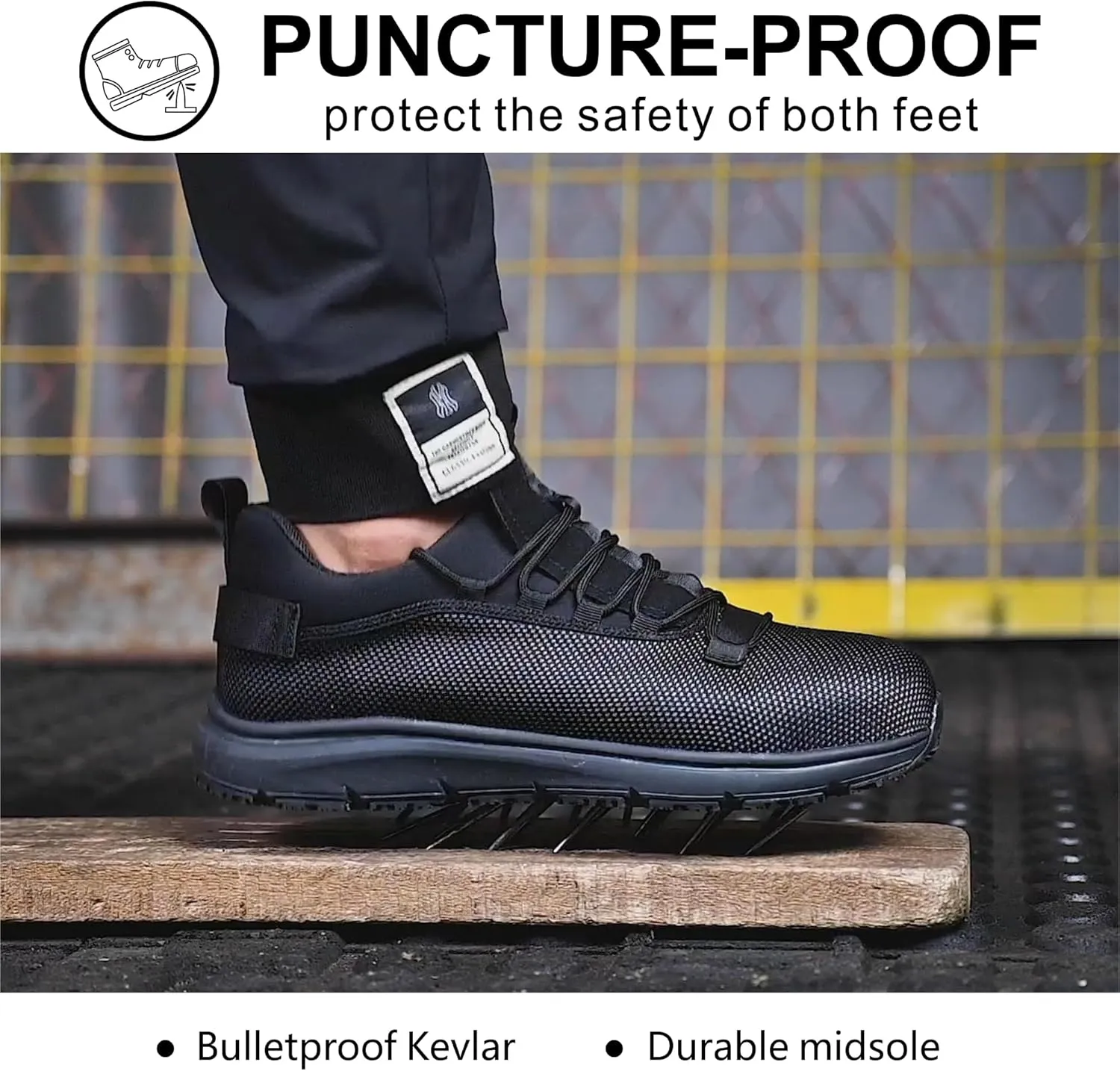 Steel Toe Non Slip Work Shoes for Men WomenWaterproof Lightweight Safety Sneakers