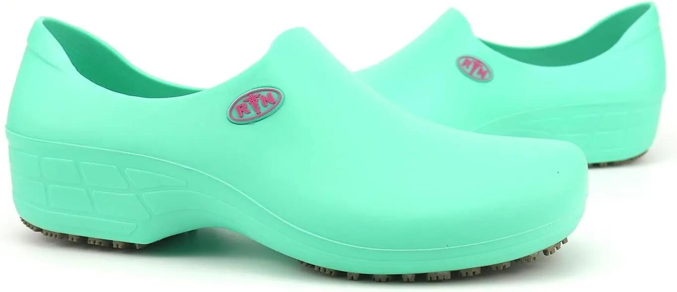 Sticky Nursing Shoes Women - Chefs - Kitchen - Nurses - Clogs for Work - Waterproof Non Slip