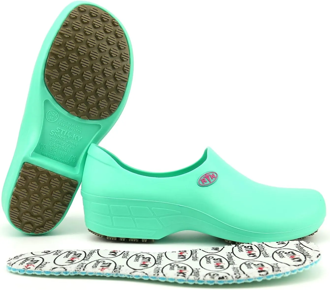 Sticky Nursing Shoes Women - Chefs - Kitchen - Nurses - Clogs for Work - Waterproof Non Slip