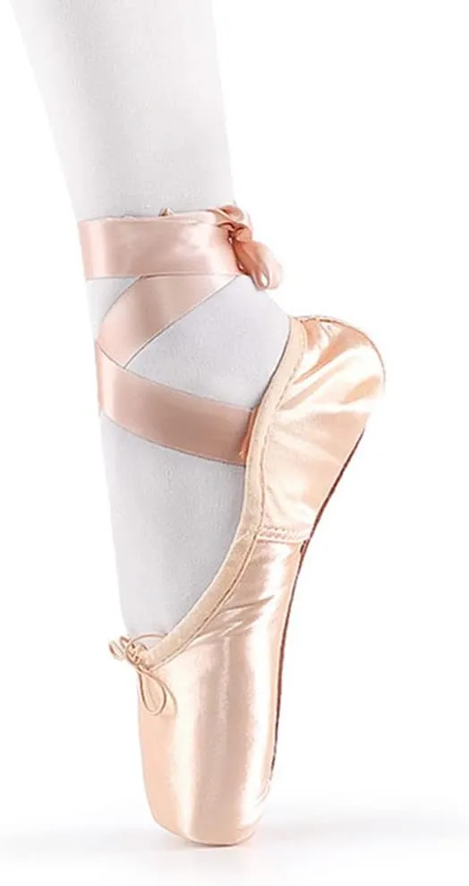 TangDao Girl's Professional Canvas Ballet Dance Toe Shoes Professional Satin Pink Ballet Pointe Ballet Flats Shoes with Ribbons