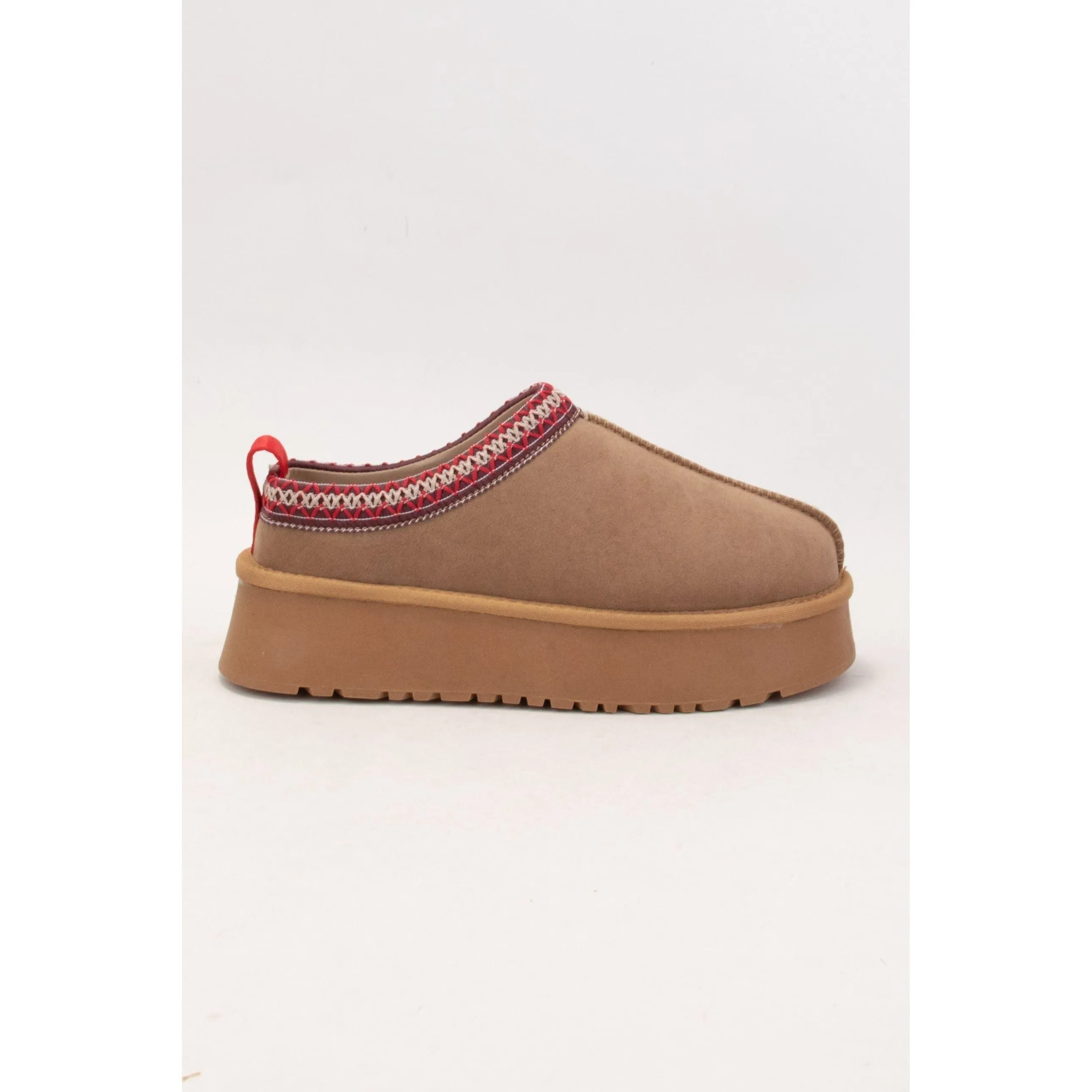 Tessa Artisan Binding Cuff Platform Cozy Slipper