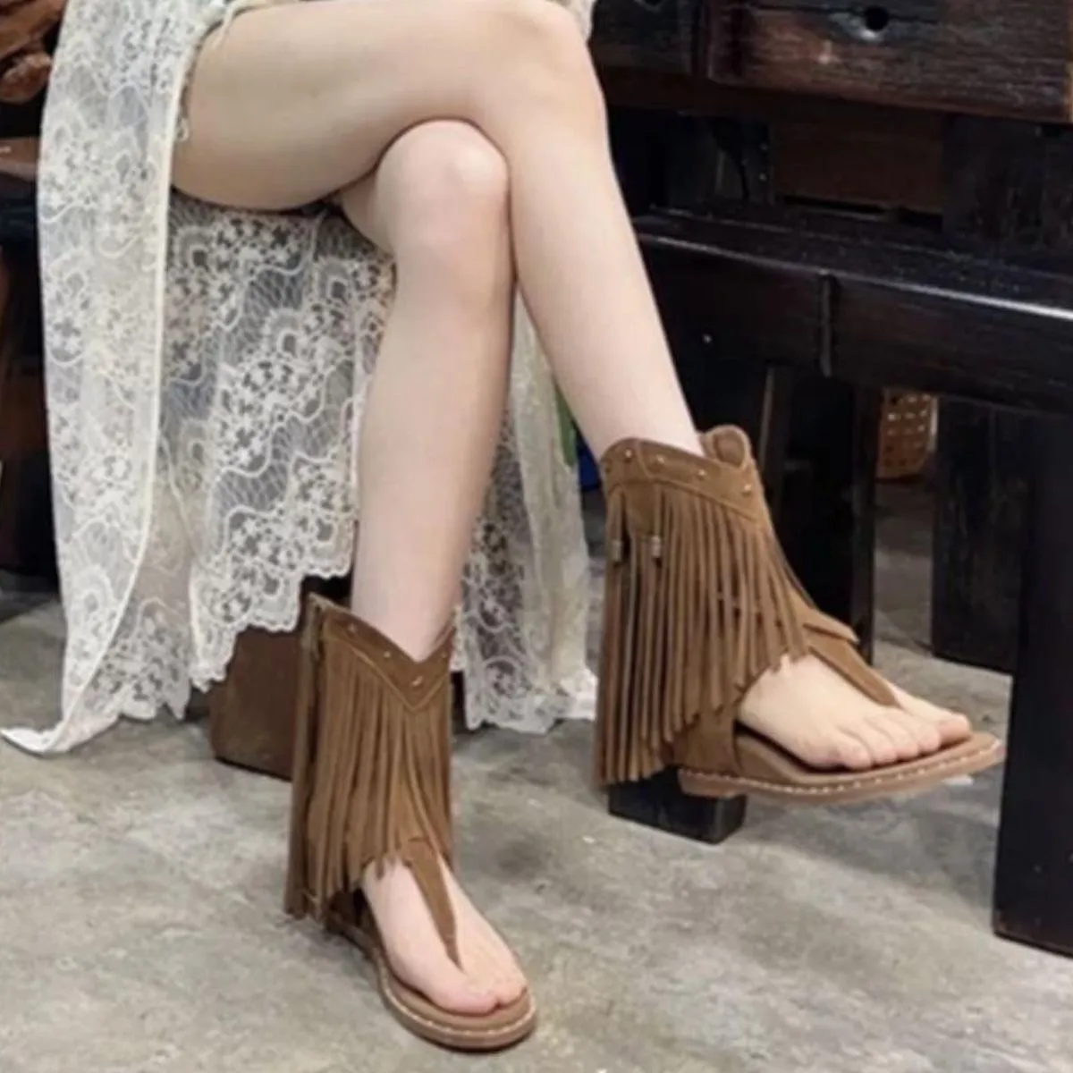 Toe Post Flats Sandals