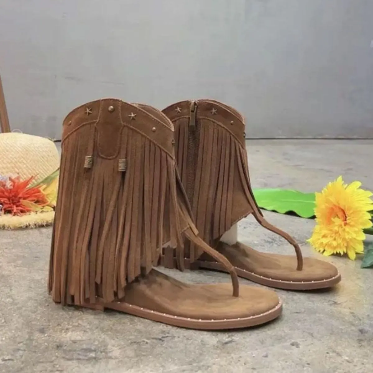 Toe Post Flats Sandals