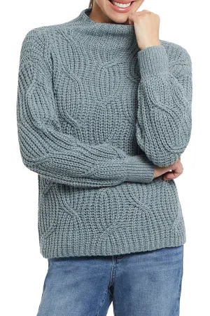 Tribal 7132O - High Neck Sweater - Stormy Sea