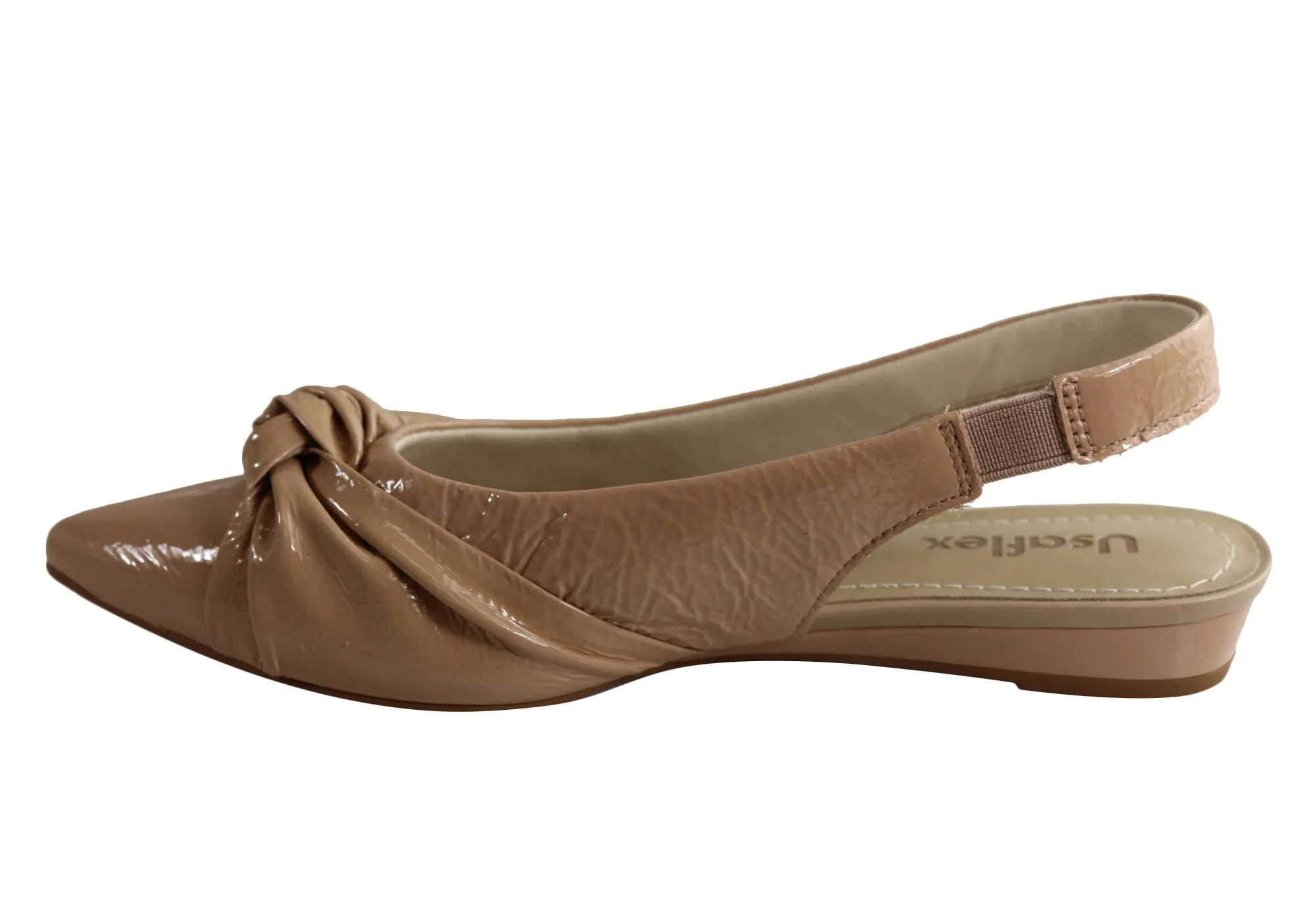 Usaflex Willow Womens Comfortable Low Heel Leather Shoes Made In Brazil