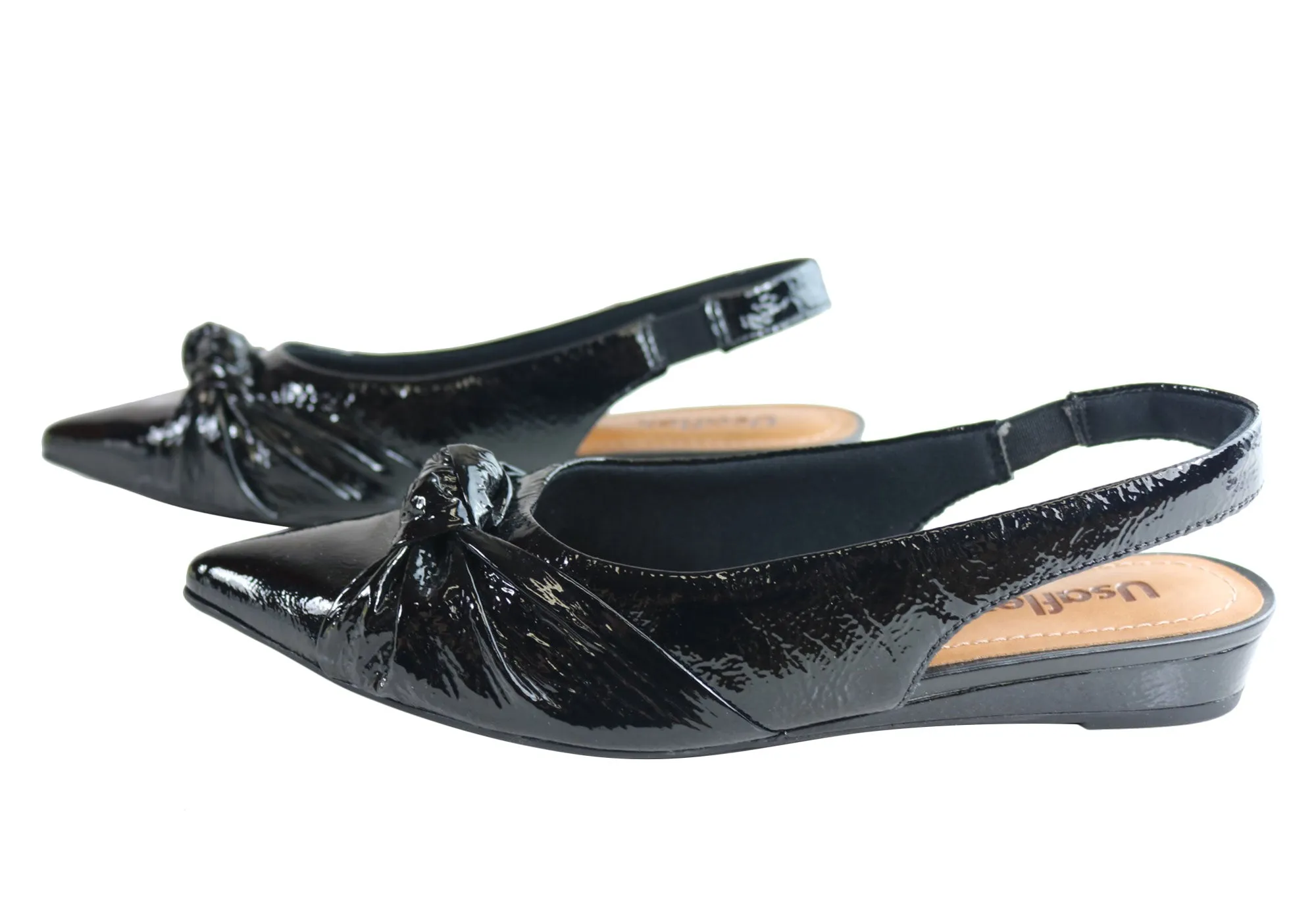 Usaflex Willow Womens Comfortable Low Heel Leather Shoes Made In Brazil