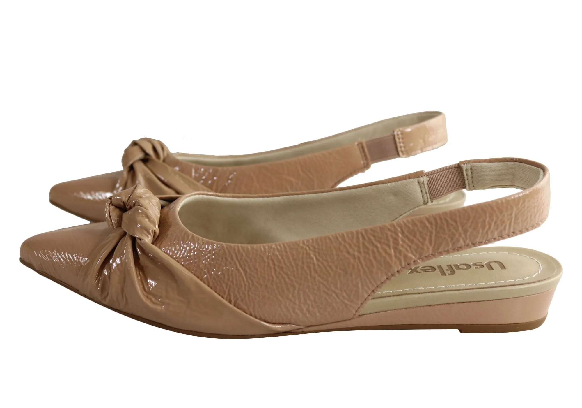 Usaflex Willow Womens Comfortable Low Heel Leather Shoes Made In Brazil