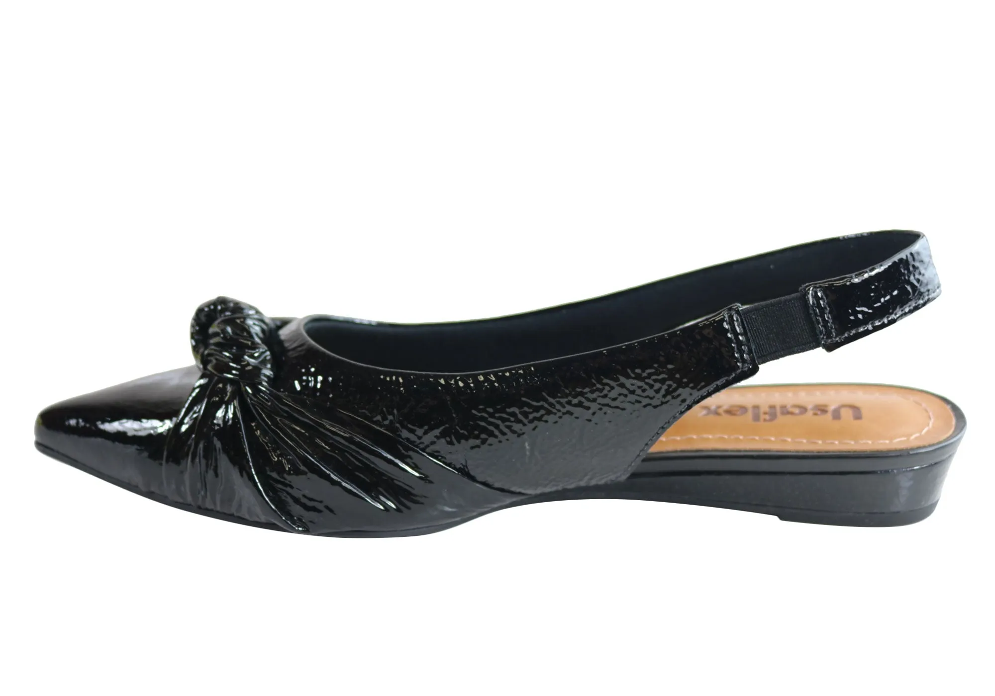 Usaflex Willow Womens Comfortable Low Heel Leather Shoes Made In Brazil