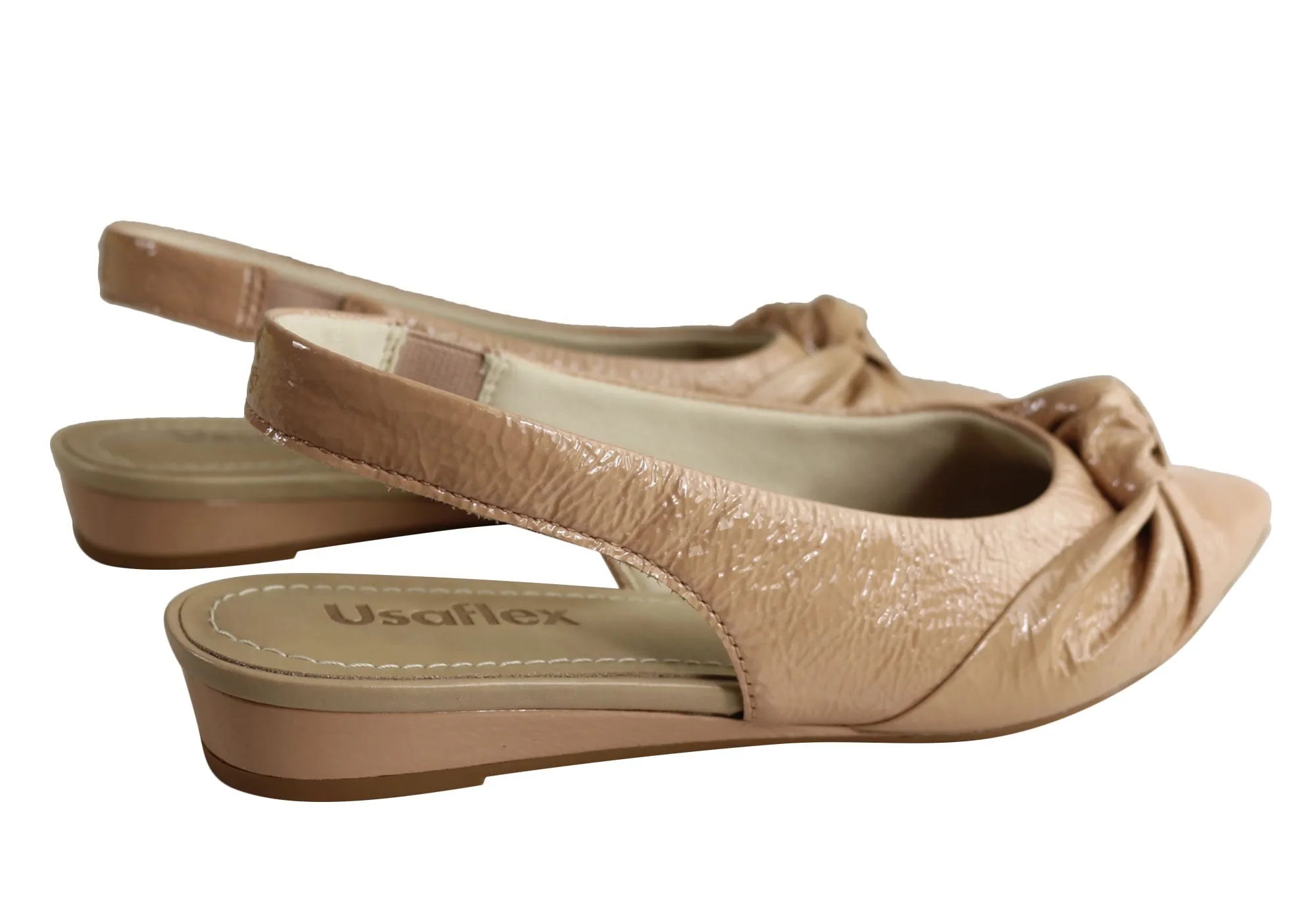 Usaflex Willow Womens Comfortable Low Heel Leather Shoes Made In Brazil
