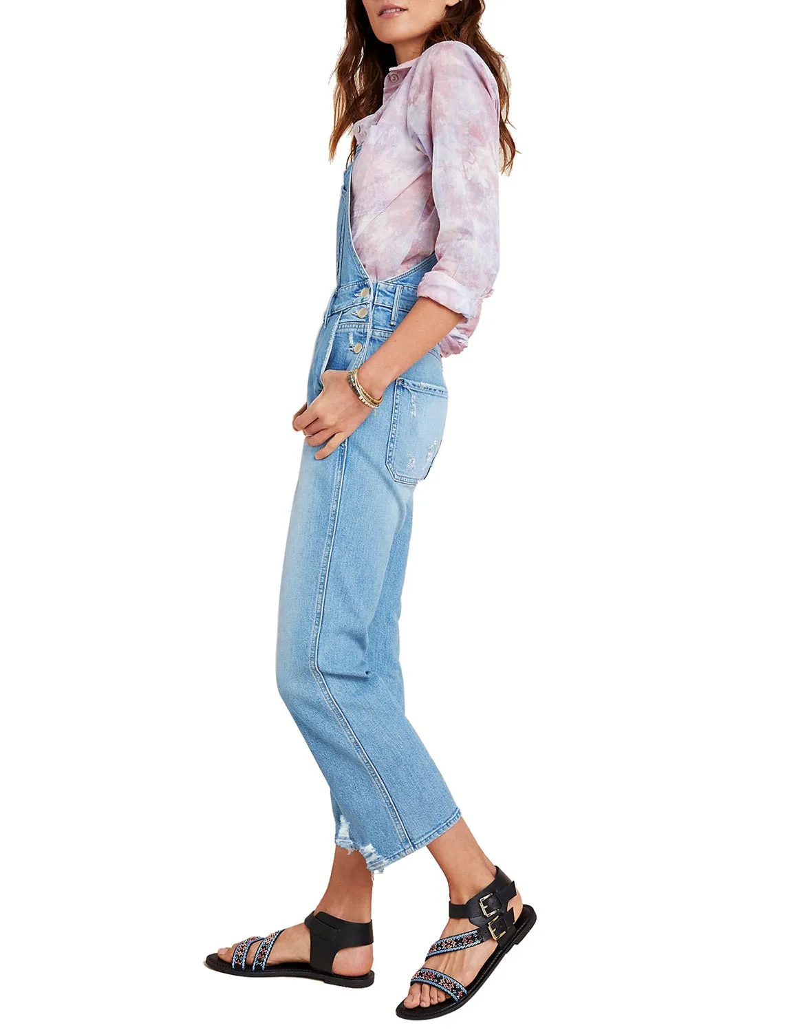Utyful Women’s Classic Adjustable Straps Taper Jeans Denim Bib Overalls