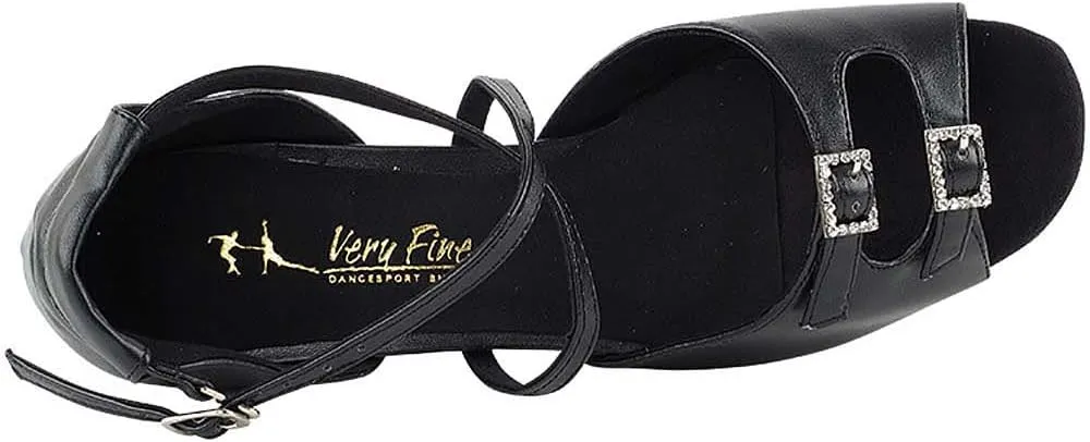 Very Fine Women's Ballroom Dance Shoes Salsa Latin Practice Shoes 1620FTEB Comfortable Dance Shoes 1" [Bundle of 5]