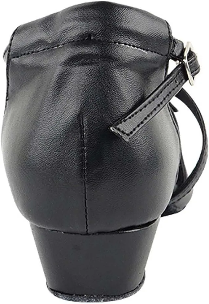 Very Fine Women's Ballroom Dance Shoes Salsa Latin Practice Shoes 1620FTEB Comfortable Dance Shoes 1" [Bundle of 5]