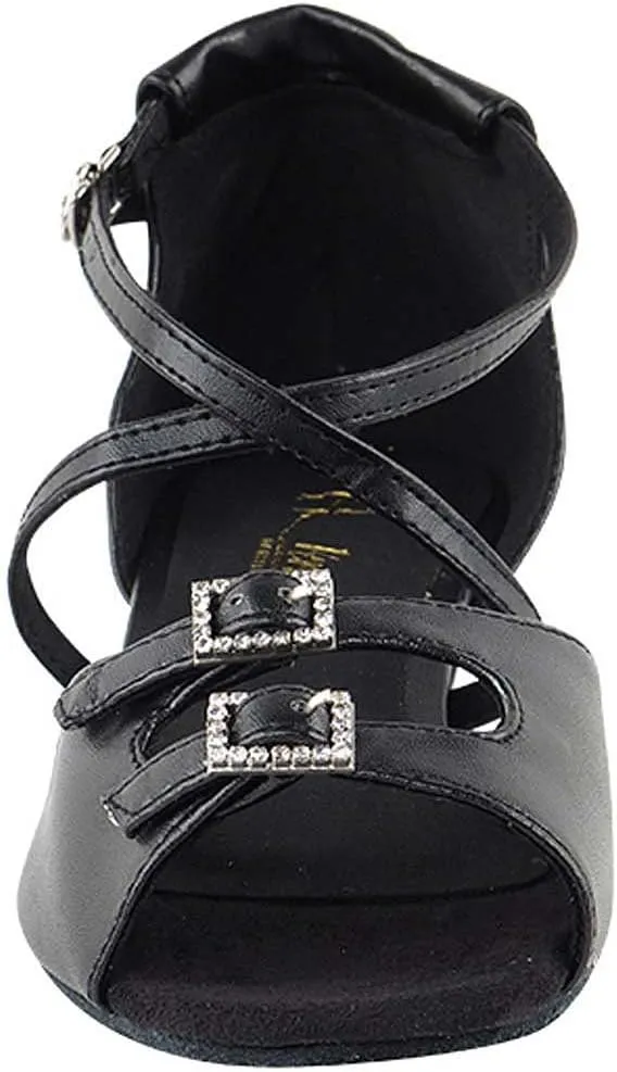 Very Fine Women's Ballroom Dance Shoes Salsa Latin Practice Shoes 1620FTEB Comfortable Dance Shoes 1" [Bundle of 5]