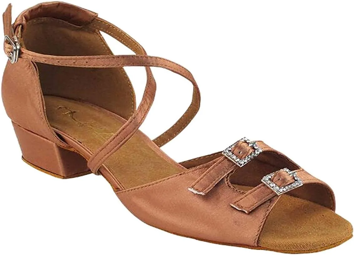 Very Fine Women's Ballroom Dance Shoes Salsa Latin Practice Shoes 1620FTEB Comfortable Dance Shoes 1" [Bundle of 5]