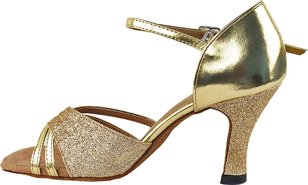 Very Fine Women's Ballroom Dance Shoes Tango Wedding Salsa Shoes 6030EBB Comfortable Dance Shoes 3" [Bundle of 5]