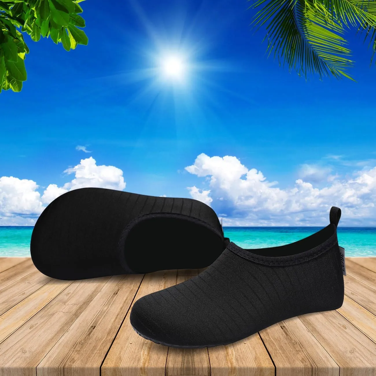 VIFUUR Water Sports Shoes Barefoot Quick-Dry Aqua Yoga Socks Slip-on for Men Women