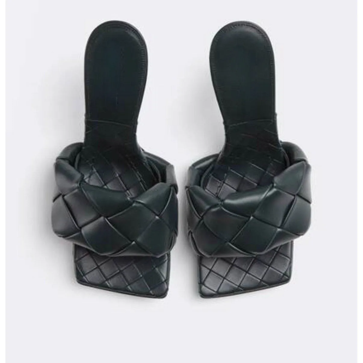 Weave Me Up Mule Heel - Black