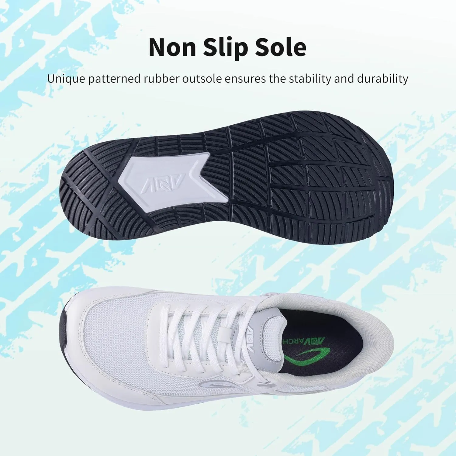 Wide Toe Box Shoes for Men Arch Support Walking Shoes Plantar Fasciitis Orthotic Tennis Sneakers
