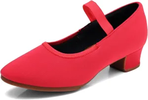 Women's Ballroom Dance Shoes Elastic Band Suede Sole Professional Modern Salsa Latin Teaching Practice