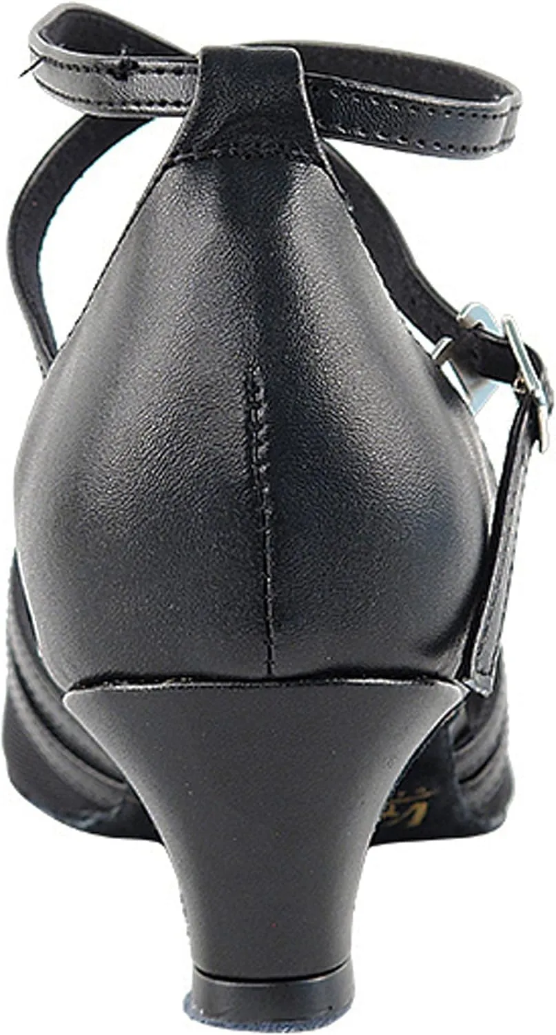 Women's Ballroom Dance Shoes Salsa Latin Practice Shoes 5017EB Comfortable-Very Fine 1.3" [Bundle of 5]