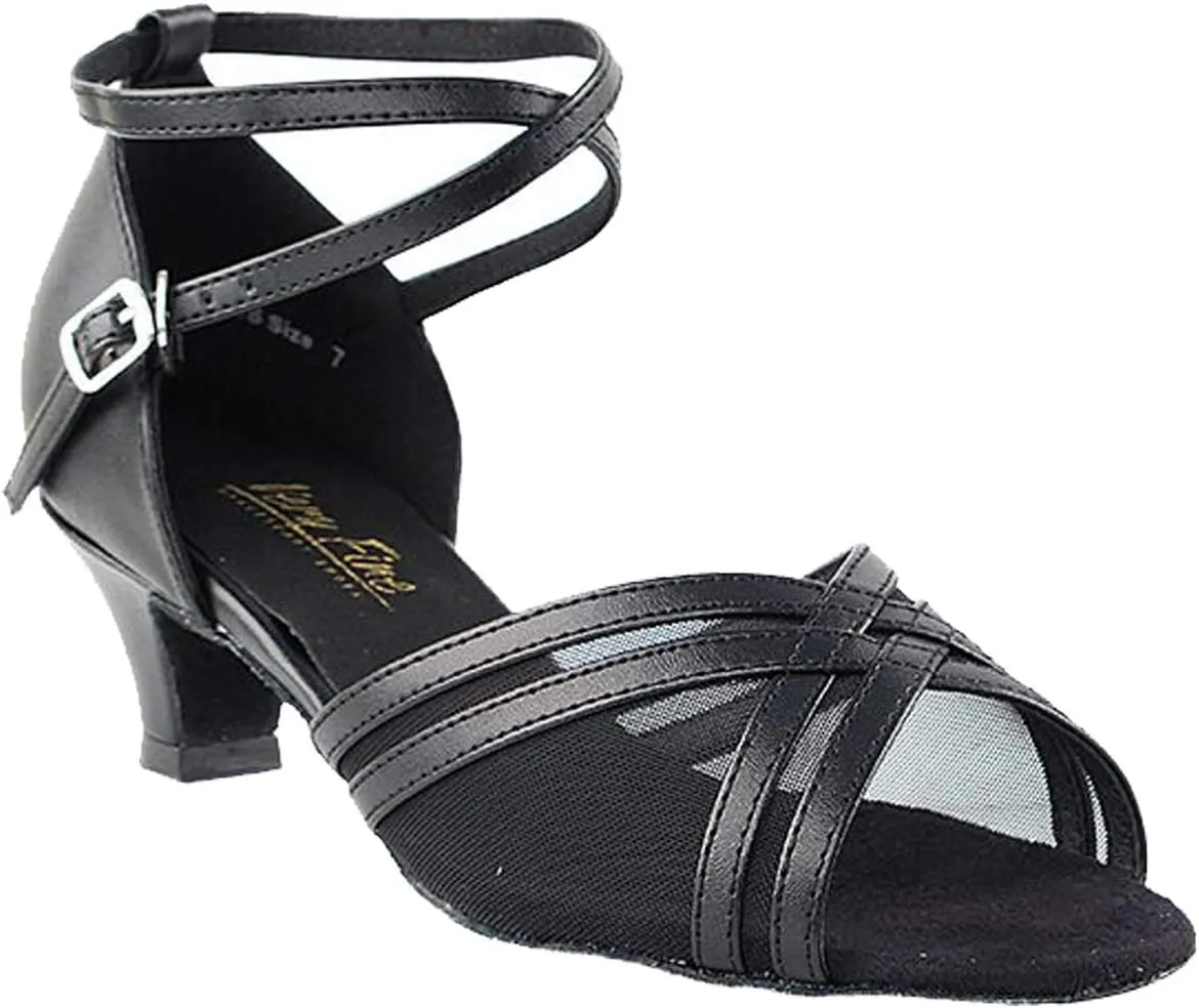 Women's Ballroom Dance Shoes Salsa Latin Practice Shoes 5017EB Comfortable-Very Fine 1.3" [Bundle of 5]