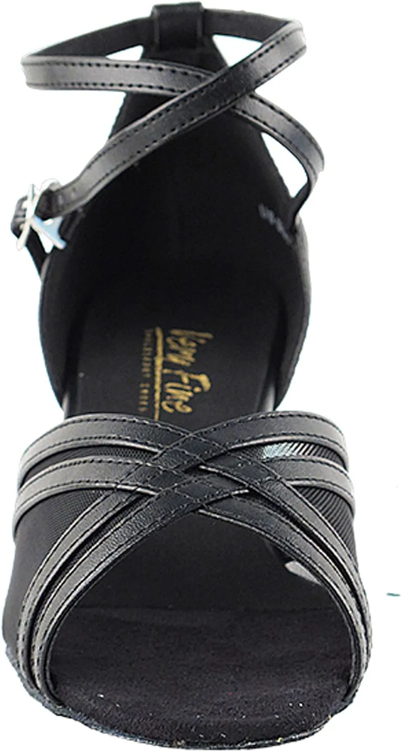 Women's Ballroom Dance Shoes Salsa Latin Practice Shoes 5017EB Comfortable-Very Fine 1.3" [Bundle of 5]