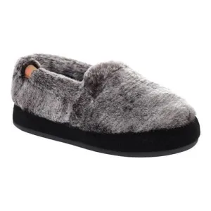 Women's Faux Fur Acorn Moc Slipper in Chinchilla