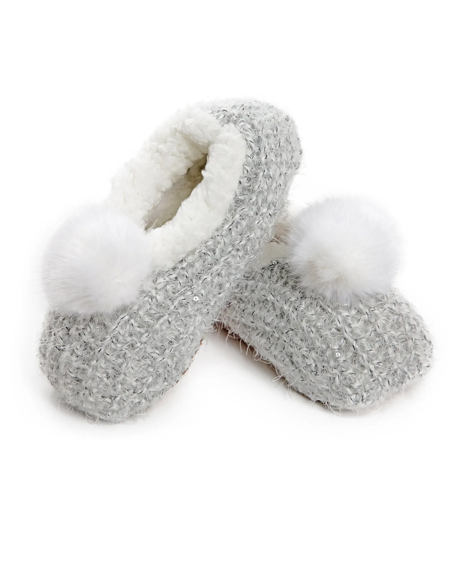 Women's Plush Wispy Pom-Pom Slippers