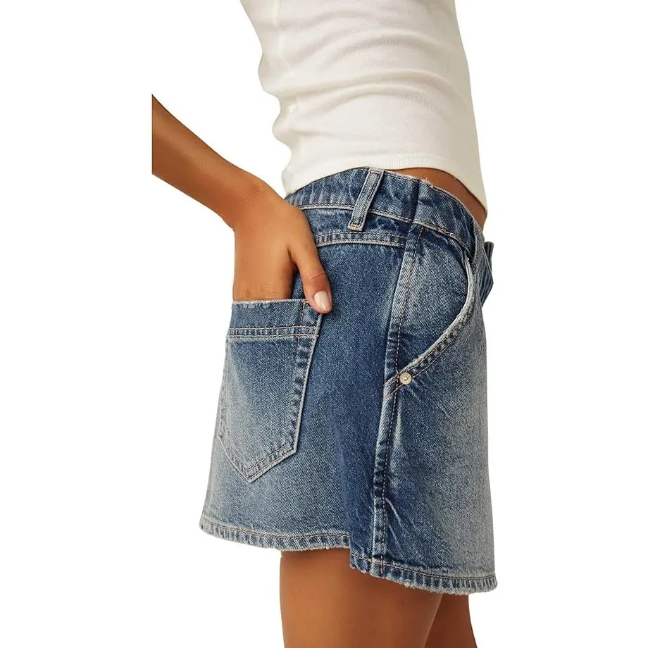 Wynne Denim Skirt (Dark Denim)