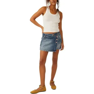 Wynne Denim Skirt (Dark Denim)