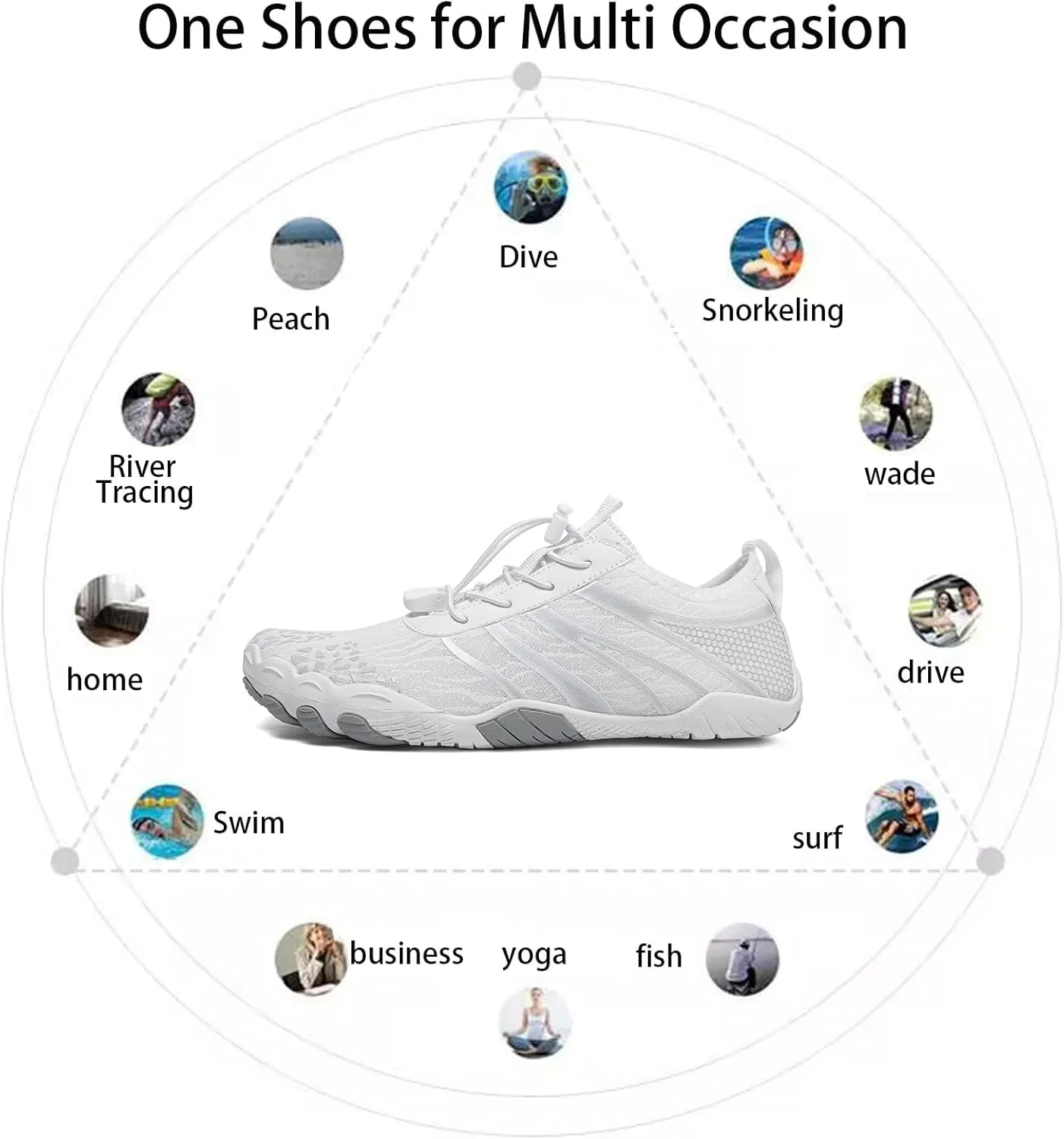 XNIRON Hike Barefoot Shoes for Womens Men,Quick Dry Water Shoes,Beach Pool Aqua Swim Surf Hiking Walking Shoes,Non-Slip Athletic Footwear Wide Toe Water Shoes