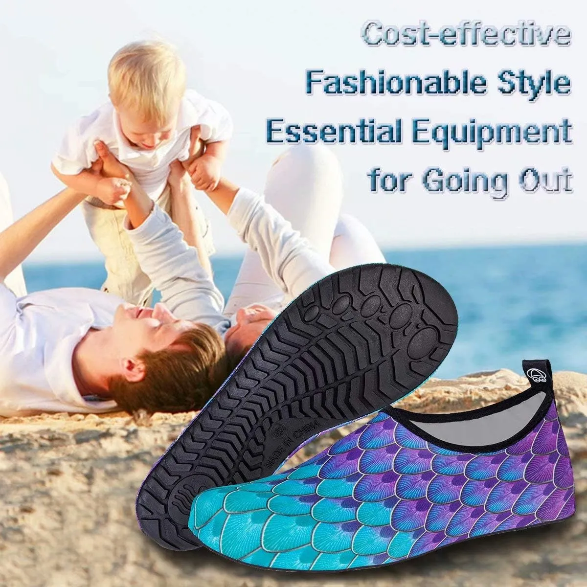YALOX Water Shoes Women's Men's Outdoor Beach Swimming Aqua Socks Quick-Dry Barefoot Shoes Surfing Yoga Pool Exercise