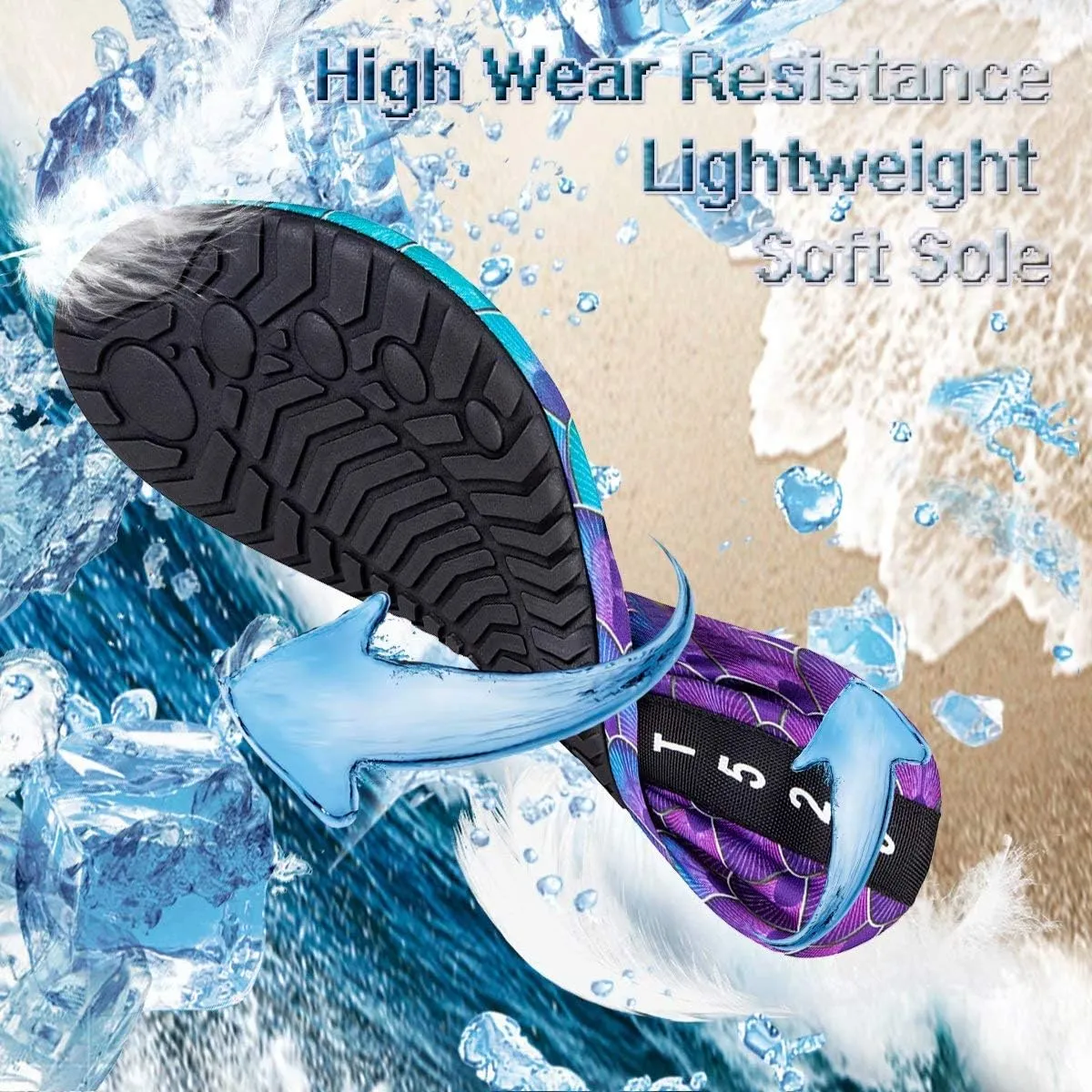 YALOX Water Shoes Women's Men's Outdoor Beach Swimming Aqua Socks Quick-Dry Barefoot Shoes Surfing Yoga Pool Exercise